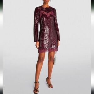 NWOT JONATHAN SIMKHAI Mako mini dress in maroon